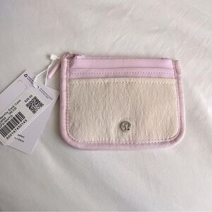 New! Lululemon True Identity Card Case in Meadowsweet Pink/White 💕